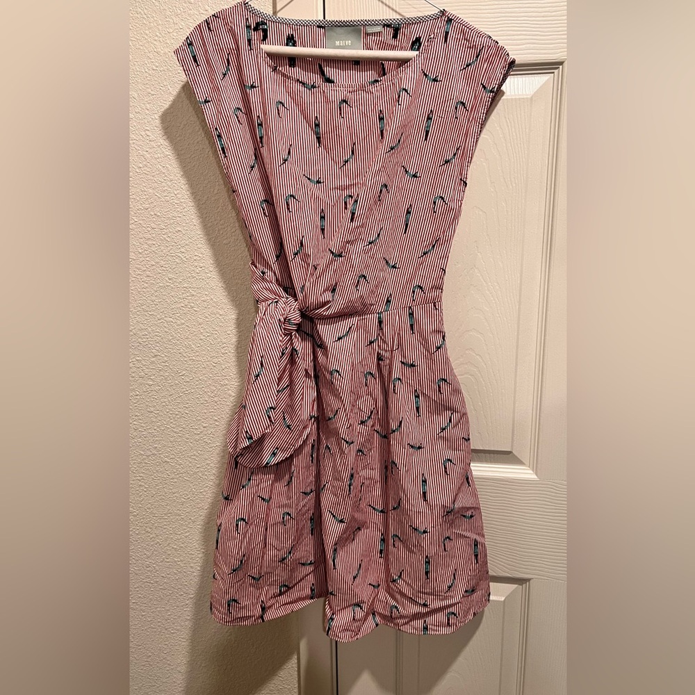 Maeve Chic Asymmetrical Red Dress used